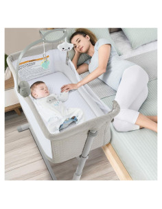 Cuna Lateral RONBEI Ajustable Portátil para Bebés 65x50cm