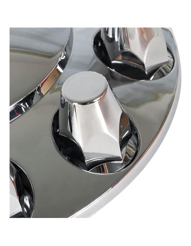 2 Cubiertas de Eje Frontal Cromadas Waltyotur 33mm para Camiones