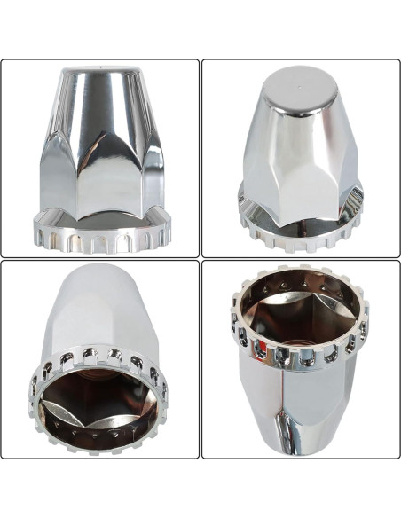 2 Cubiertas de Eje Frontal Cromadas Waltyotur 33mm para Camiones