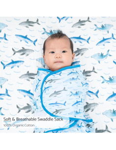 Saco de Sueño LollyBanks para Bebés 0-3 Meses Tiburón 2