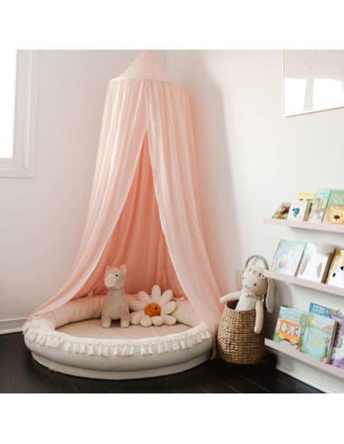 Alfombra de Juego Redonda MINICAMP 107 cm Algodón Natural Boho