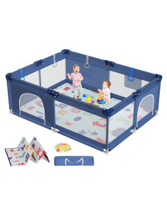 Parque Infantil CoziBB 180x150 cm con Alfombra Antideslizante