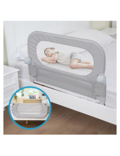 Barandilla para Cama de Niños Y-STOP Gris 83.82x63.5 cm