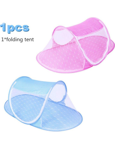 Cama portátil plegable para bebés Fafeicy 110x60 cm rosa