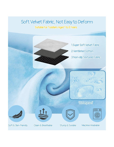 Cama de avión portátil Ravasen para niños 0.51 kg azul