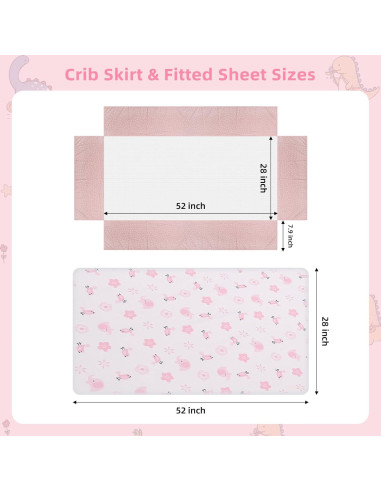 Juego de Ropa de Cuna YCDTMY 3 Piezas Rosa Elefante