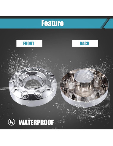 Tapa Central de Cubo de Rueda Cromada X AUTOHAUX para Ford F450 F350 2011-2016