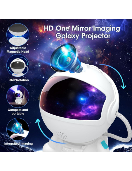 Proyector Planetario Astronauta HT-F05, 12 Discos de Imagen