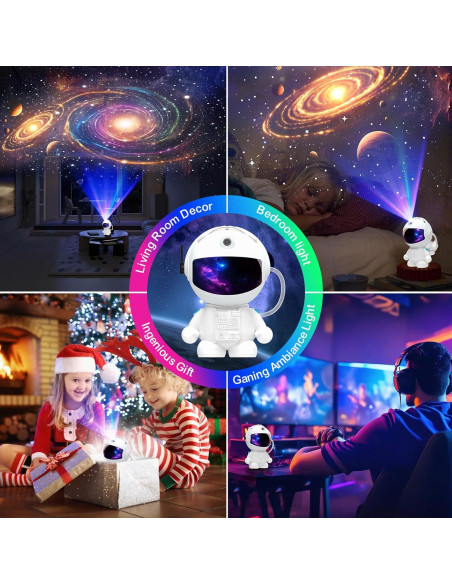 Proyector Planetario Astronauta HT-F05, 12 Discos de Imagen