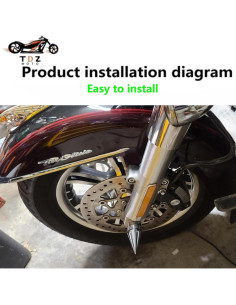 Cubiertas de tuerca de eje delantero TDZ Cromo 9.14 cm Harley 2