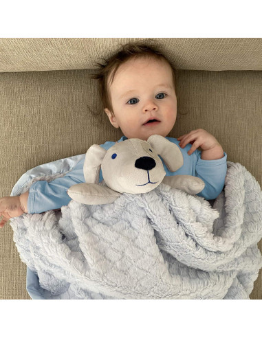 Manta de Seguridad para Bebés Everyday Kids Azul con Perro 76x76 cm