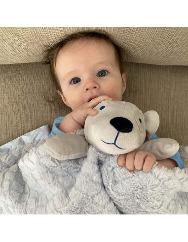 Manta de Seguridad para Bebés Everyday Kids Azul con Perro 76x76 cm