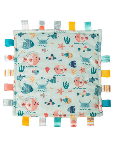 Manta de Seguridad Taggies Original Mary Meyer 30x30 cm Peces