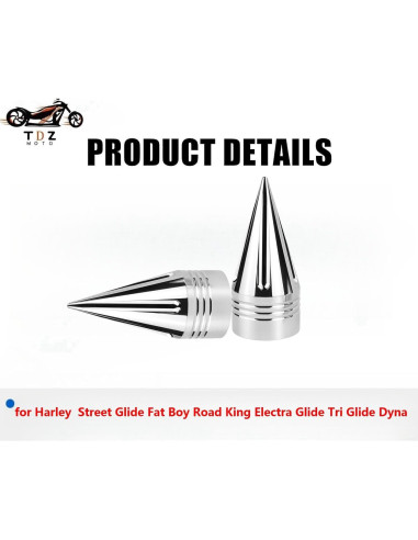 Cubiertas de tuerca de eje delantero TDZ Cromo 9.14 cm Harley