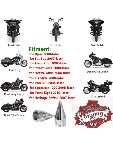 Cubiertas de tuerca de eje delantero TDZ Cromo 9.14 cm Harley