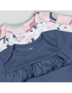 Bodies de Algodón Orgánico Lamaze 3 meses Rosa - Pastel Cuties 2