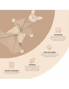 Manta de Seguridad Crane Ollie El Conejo 100% Algodón Orgánico 2