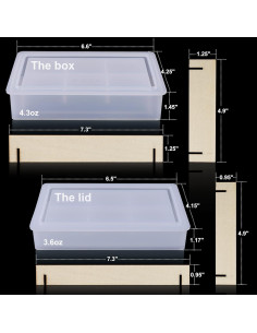 Caja de Almacenamiento de Silicona LET'S RESIN 19.1x11.4x7.6cm 2