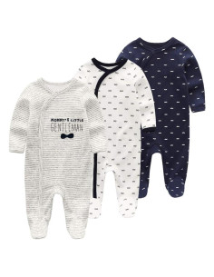 Bodysuit Orgánico Chamie 3-Pack Algodón 0-24 Meses Unisex
