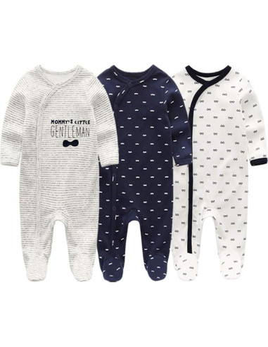 Bodysuit Orgánico Chamie 3-Pack Algodón 0-24 Meses Unisex