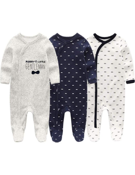 Bodysuit Orgánico Chamie 3-Pack Algodón 0-24 Meses Unisex