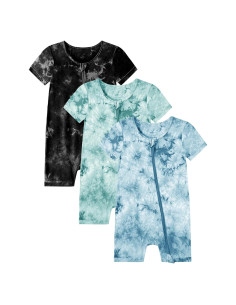 Pijamas de Bebé Jimonda Rayón de Bambú 3 Monos Tie Dye 0-24M