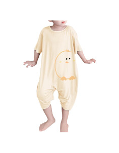 Pijama Sin Pies para Niños Umeyda 4-5T Beige Manga Corta