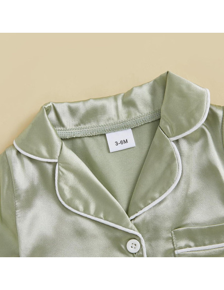 Pijamas de Seda Satinada Kuriozud para Niña 0-24 Meses