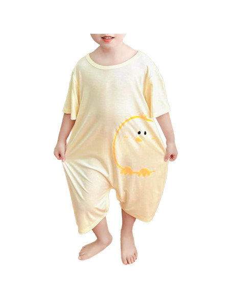 Pijama Sin Pies para Niños Umeyda 4-5T Beige Manga Corta