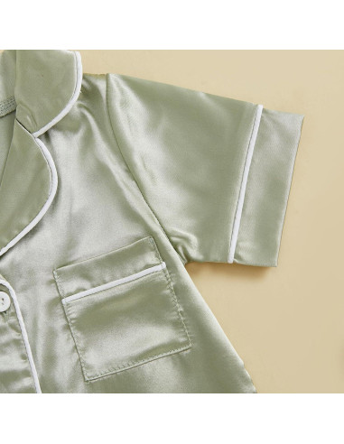Pijamas de Seda Satinada Kuriozud para Niña 0-24 Meses