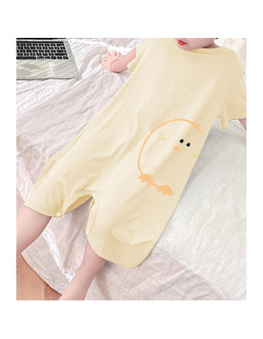 Pijama Sin Pies para Niños Umeyda 4-5T Beige Manga Corta