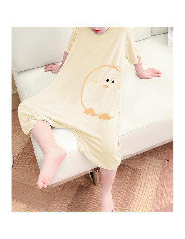 Pijama Sin Pies para Niños Umeyda 4-5T Beige Manga Corta