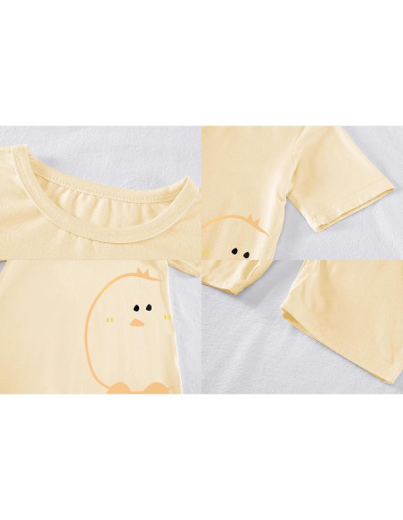 Pijama Sin Pies para Niños Umeyda 4-5T Beige Manga Corta
