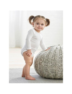 Bodies de Manga Larga Unisex Gerber - Paquete de 6 Blancos 2