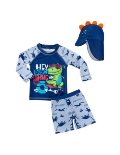 Conjunto de Traje de Baño 3 Piezas Niños UPF 50+ Tiburón