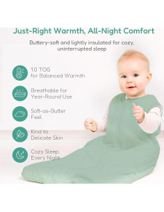 Saco de Sueño para Bebé 1.0 TOG - Manta Suave y Acogedora 2