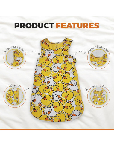 Saco de Sueño para Bebés Luxure 0-6 Meses - Manta Portátil 1.0 TOG