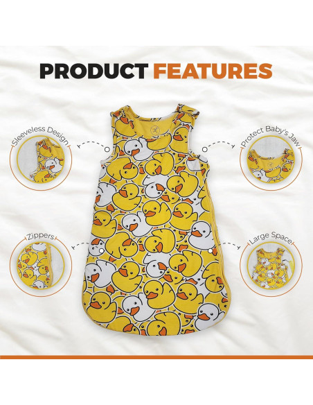 Saco de Sueño para Bebés Luxure 0-6 Meses - Manta Portátil 1.0 TOG