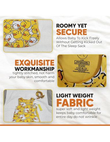 Saco de Sueño para Bebés Luxure 0-6 Meses - Manta Portátil 1.0 TOG