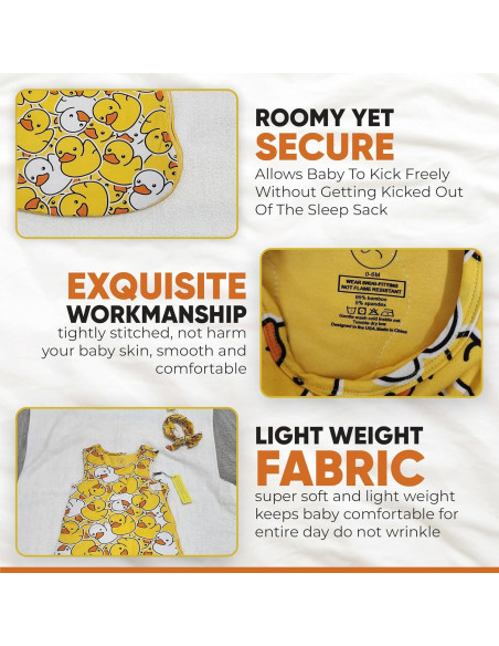 Saco de Sueño para Bebés Luxure 0-6 Meses - Manta Portátil 1.0 TOG