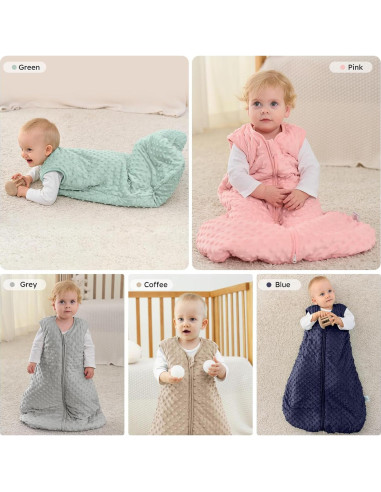 Saco de Sueño Forro Polar Bebés 12-18 Meses Gris