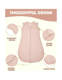 Saco de Sueño Bebé Lilian&Gema Unisex 0.5 TOG Mediano Rosa 2