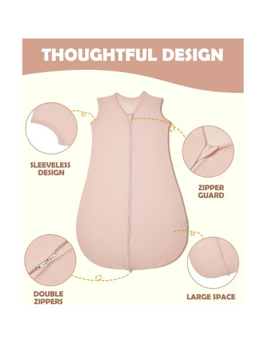 Saco de Sueño Bebé Lilian&Gema Unisex 0.5 TOG Mediano Rosa