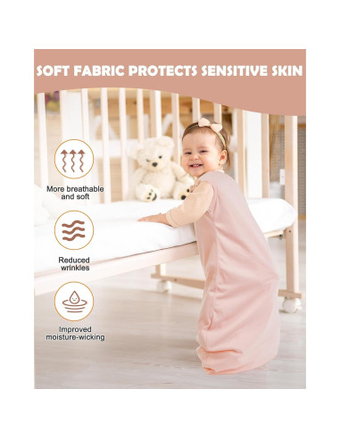 Saco de Sueño Bebé Lilian&Gema Unisex 0.5 TOG Mediano Rosa
