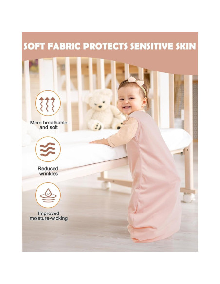 Saco de Sueño Bebé Lilian&Gema Unisex 0.5 TOG Mediano Rosa