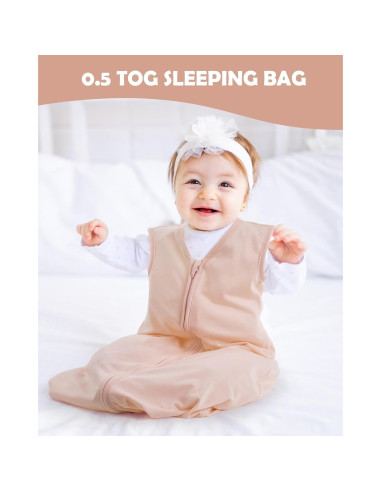 Saco de Sueño Bebé Lilian&Gema Unisex 0.5 TOG Mediano Rosa