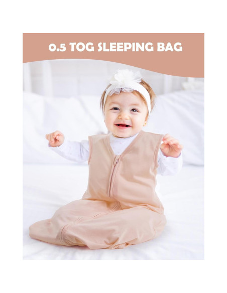 Saco de Sueño Bebé Lilian&Gema Unisex 0.5 TOG Mediano Rosa