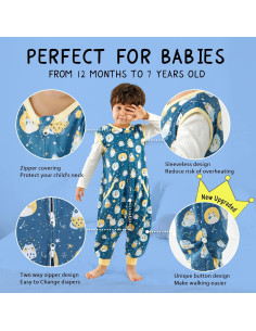 Saco de Sueño para Niños WONDAY con Piernas 0.5 TOG 2