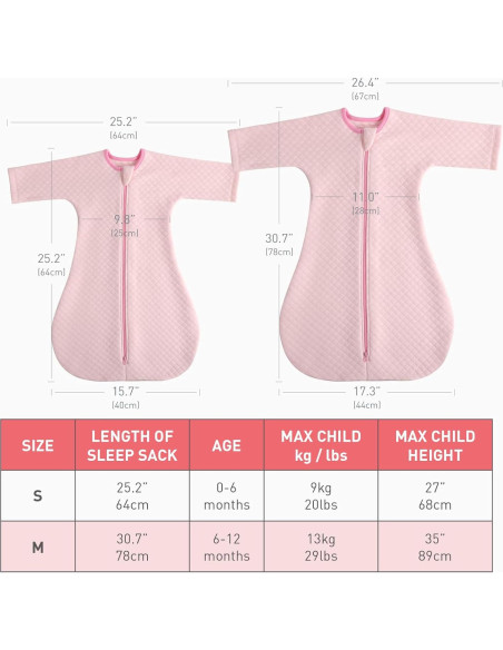 Saco de Sueño para Bebés Amrcbb 1.5 Tog Algodón Unisex 6-12 Meses