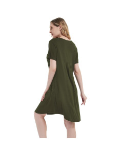 Vestido de Dormir para Lactancia O2 BABY Manga Corta Verde XX-Grande 2